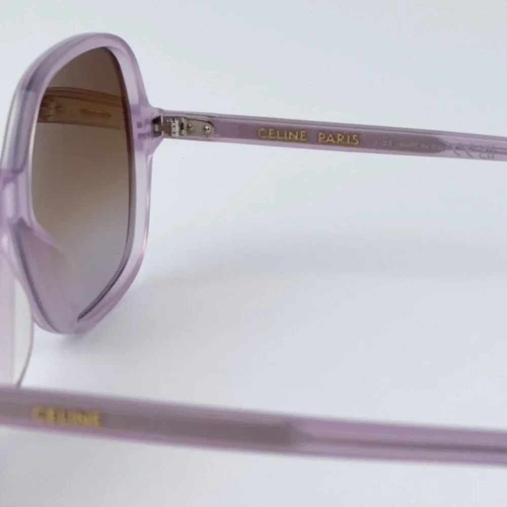 Celine CL40244U 78F CELINE THIN BRAND NEW Sunglasses Opal Lilac Gradient Women